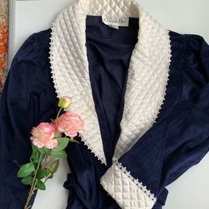 Christian Dior blue velvet robes